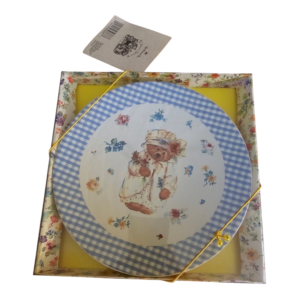 Hallmark Mary's Bears By Mary Hamilton Ceramic Plate NIB Collectible Vintage